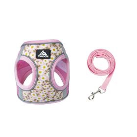 Dog Rope Leash Anti Breaking Loose Breathable Chest Strap (Option: Pink-S)