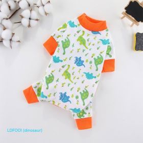 New Cotton Four-legged Pet Clothing (Option: Little Dinosaur-XL)