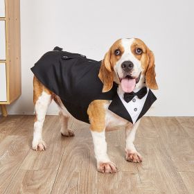 Dog Pet Swallowtail Wedding Clothing Suit Jacket (Option: Black-XXL)