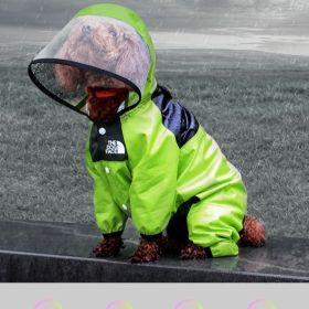 Fashion Personalized Small Dog Raincoat (Option: CP Raincoat Green-L)