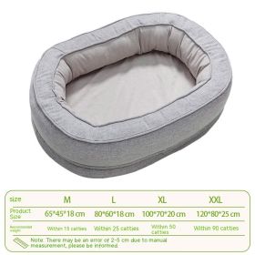 Removable And Washable Medium Large Dog Four Seasons Universal Kennel (Option: Light Gray-XXL)