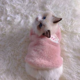 Vest Fluffy Jacket Pet Dog Clothes (Option: Pink-XL)