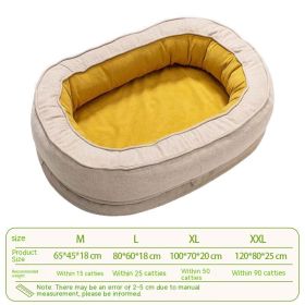 Removable And Washable Medium Large Dog Four Seasons Universal Kennel (Option: Orange-XXL)