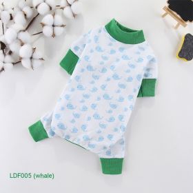 New Cotton Four-legged Pet Clothing (Option: Dancing Whale-XL)