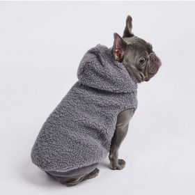 Pet Dog Hooded Sweater Autumn And Winter Style Large Dog Cashmere Hoodie Sleeveless (Option: Gray-5XL)