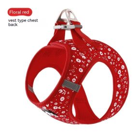 Fashion Small Dog Teddy Vest (Option: Red Daisy-S)