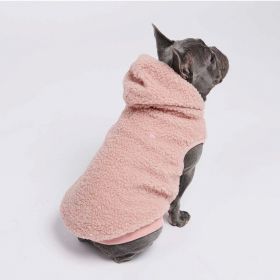 Pet Dog Hooded Sweater Autumn And Winter Style Large Dog Cashmere Hoodie Sleeveless (Option: Pink-5XL)