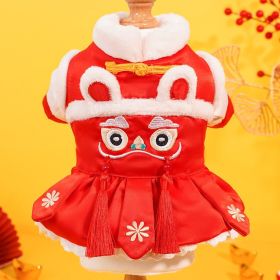 New Year Dress Dress Pet Dog Cat Clothes (Option: 376 New Year Dress-2XL)