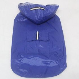 Pet Waterproof Windproof Hood Puppy Raincoat (Option: Blue-L)